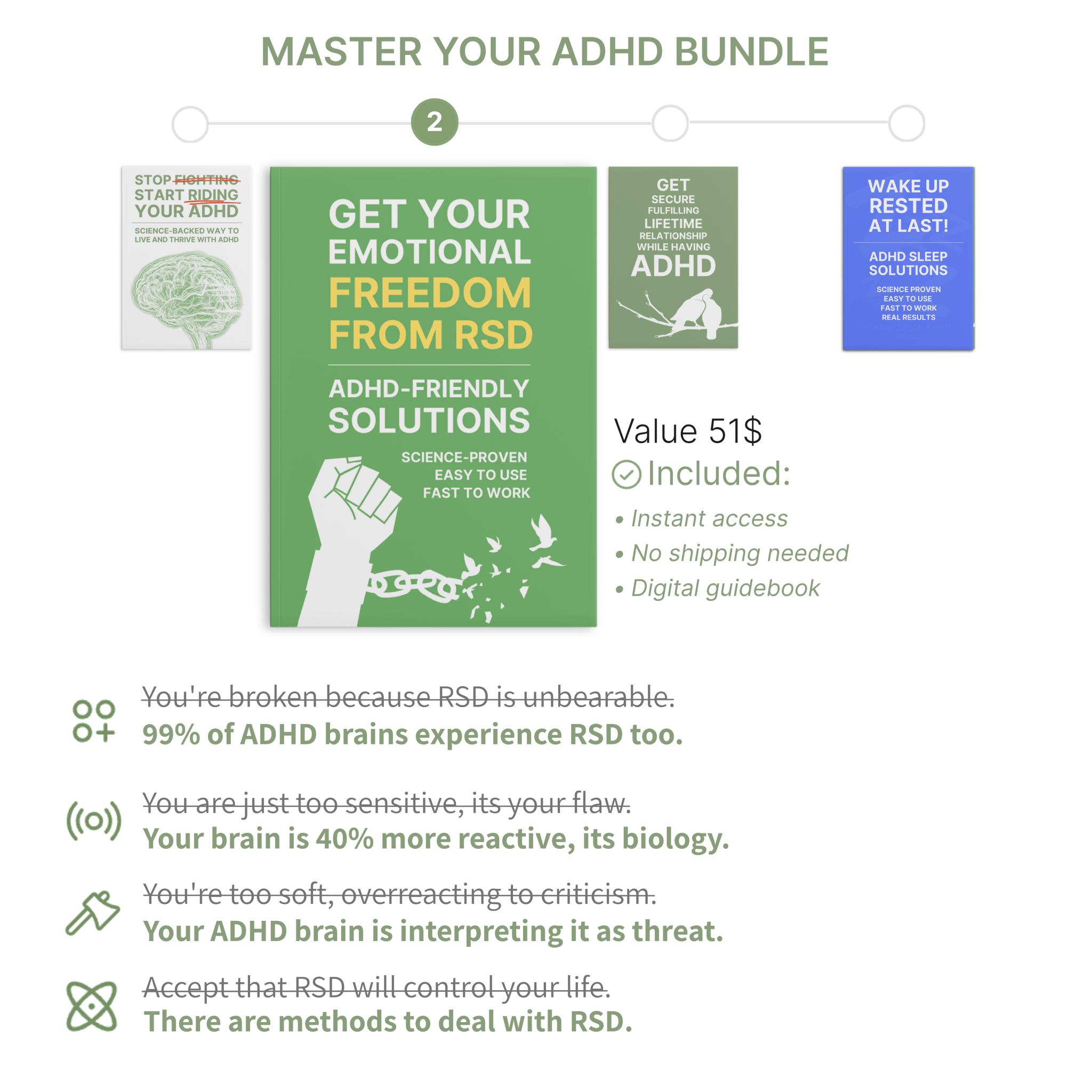 STOP FIGHTING, START RIDING YOUR ADHD + 3 FREE GUIDEBOOKS TO MASTER YOUR ADHD