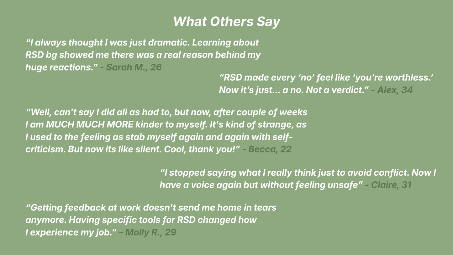 GET YOUR EMOTIONAL FREEDOM FROM RSD + 3 FREE GUIDEBOOKS TO MASTER YOUR ADHD