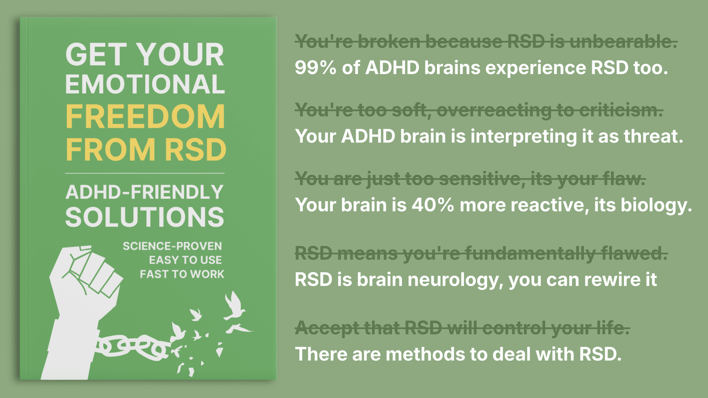 GET YOUR EMOTIONAL FREEDOM FROM RSD + 3 FREE GUIDEBOOKS TO MASTER YOUR ADHD