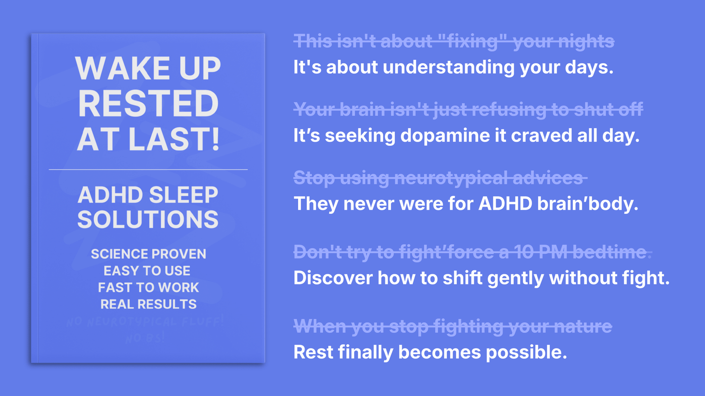 WAKE UP RESTED AT LAST! - ADHD SLEEP GUIDEBOOK