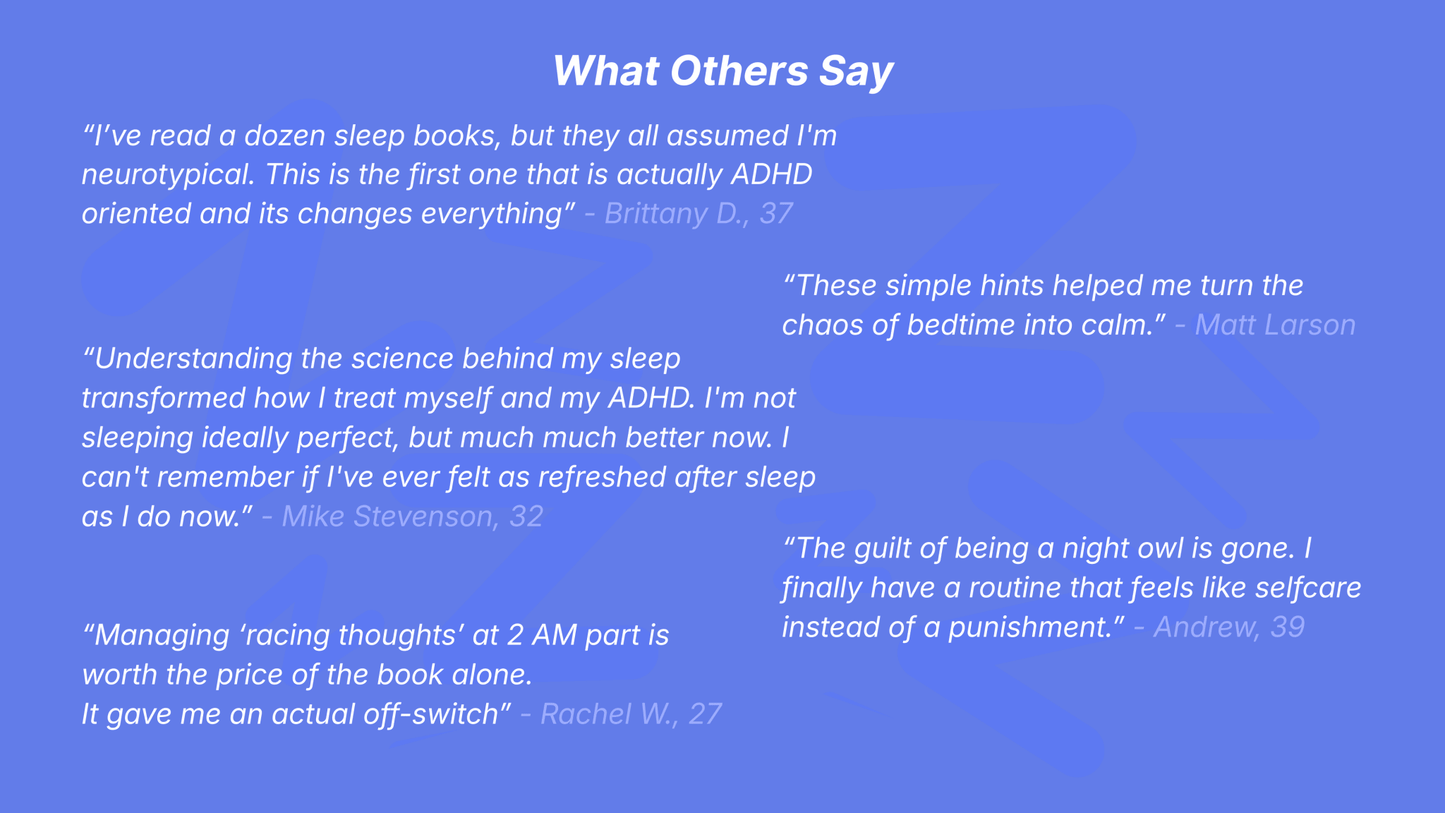 WAKE UP RESTED AT LAST! - ADHD SLEEP GUIDEBOOK